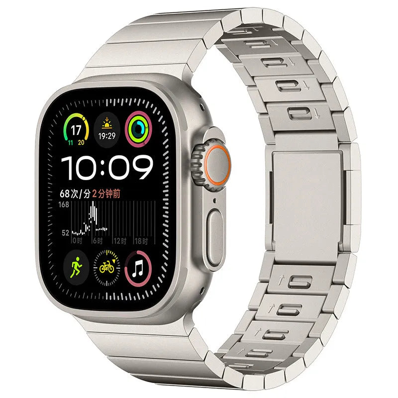Stainless steel magnetic buckle watch strap for Apple Watch in various colours
