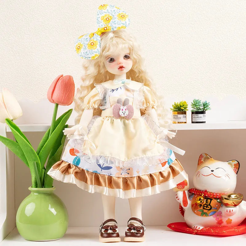 French doll dress-up clothes in 11 colour themes including rococo, caramel pudding, and bear infested designs