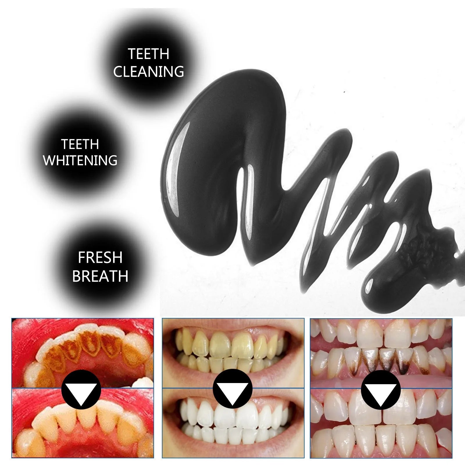 30ml bamboo charcoal bright white stain removing toothpaste tube with natural whitening formula