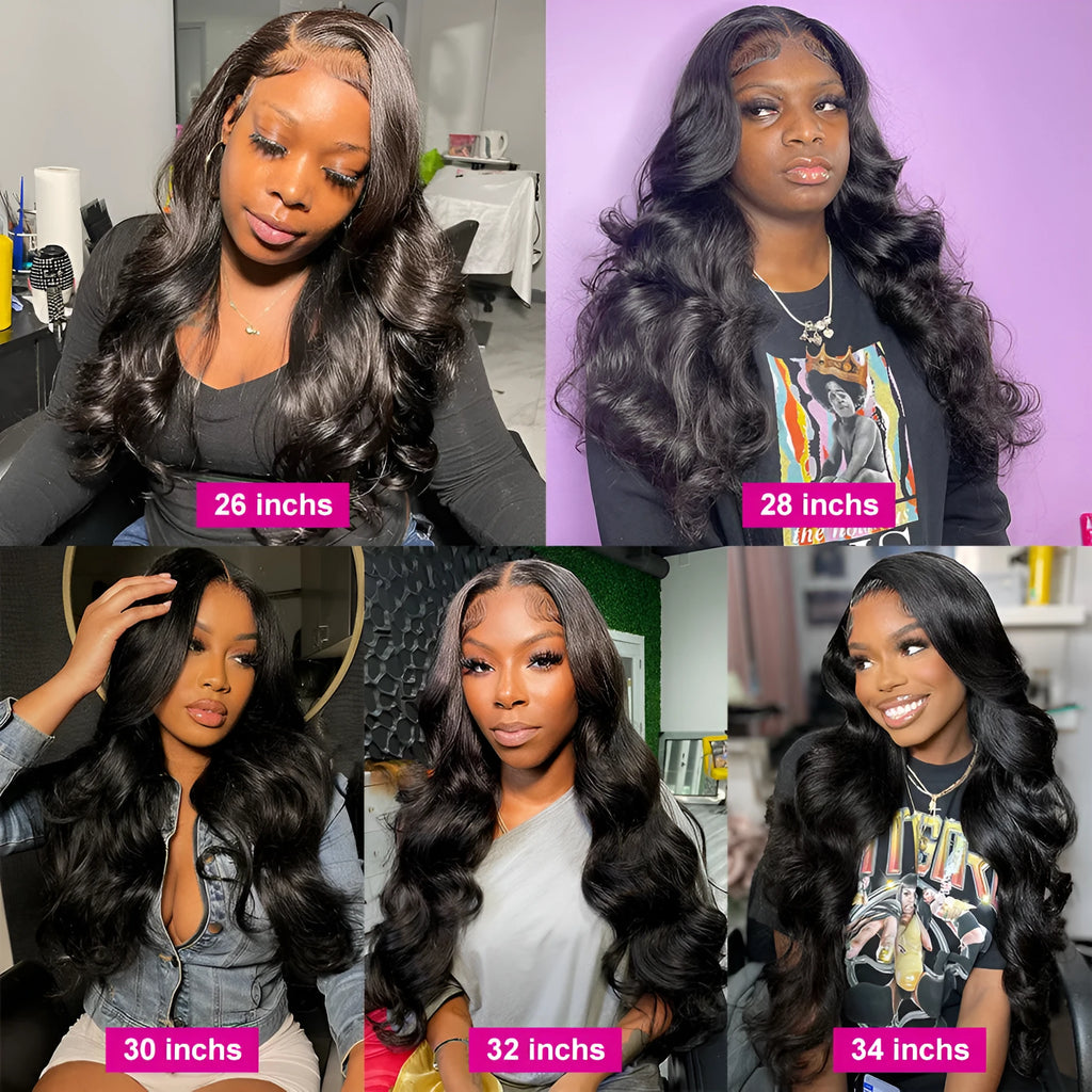 Black long curly synthetic wig with side bangs and front lace construction