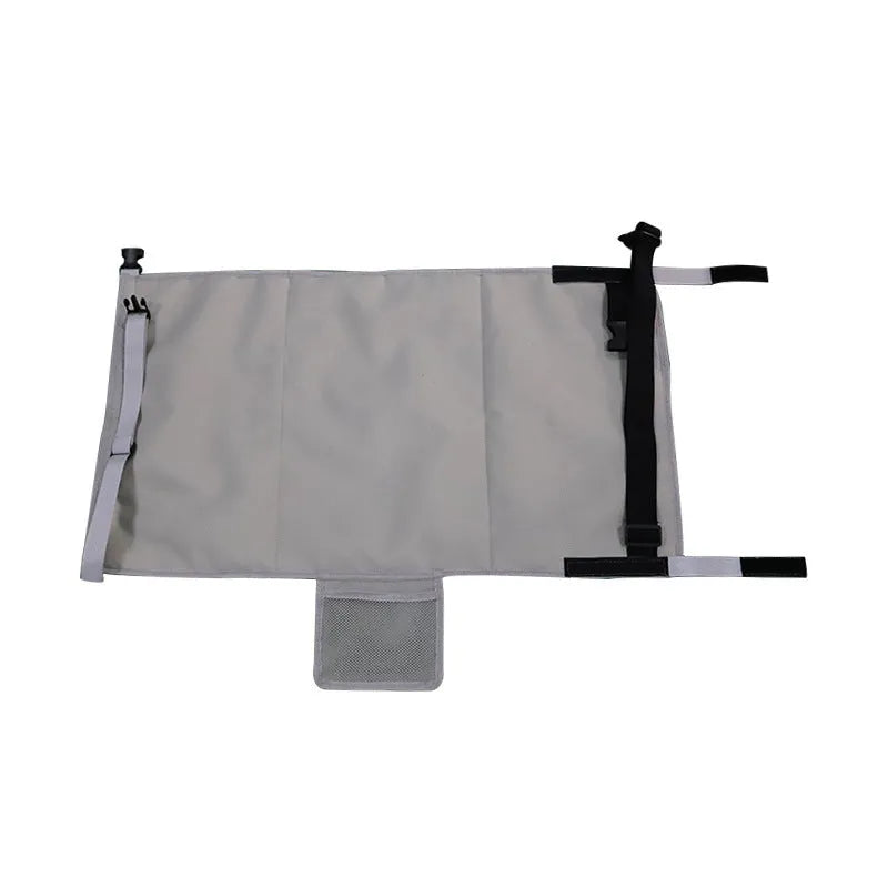 Portable children's aircraft pedal seat extender in nylon with included drawstring carry pouch