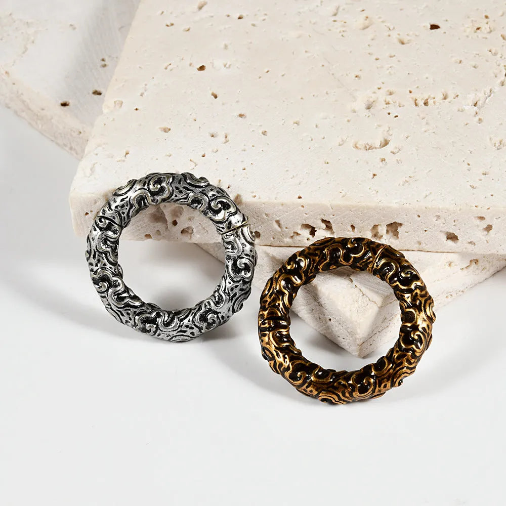 Fashion stainless steel earrings with totem patterns in multiple style options