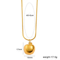 Stainless steel fruit necklace pendant with fruit-shaped charm on regular chain
