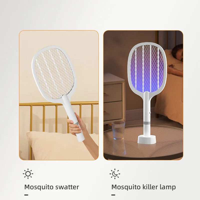 Rechargeable electric mosquito swatter in ABS plastic for 11-20 square metre indoor areas