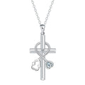 Original design cross stethoscope necklace for women with electroplated copper pendant.