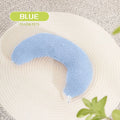 U-shaped cat pillow with adjustable collar in blue khaki white or yellow for cervical protection