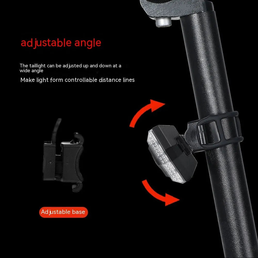 Black wireless remote control motorcycle LED tail light and turn signal kit with USB charging port.