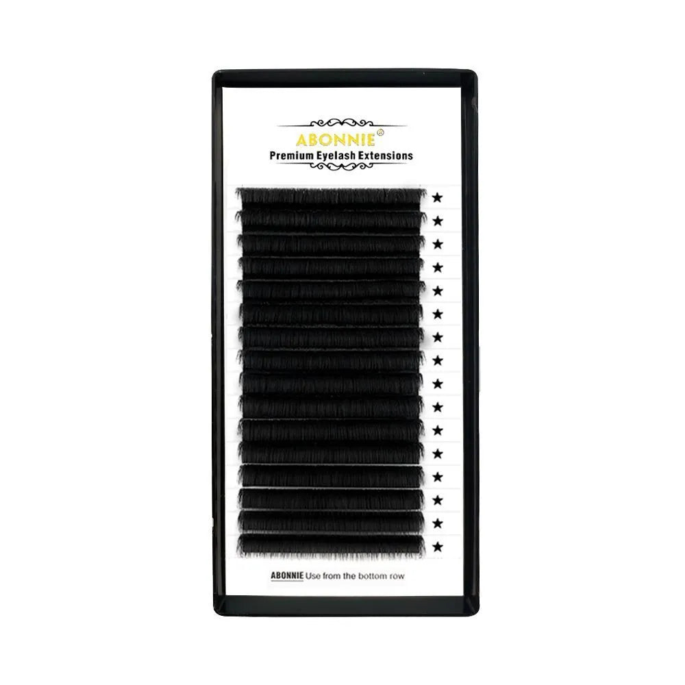 16-row dense round mink hair false eyelashes with matte finish showing length options 8-18mm