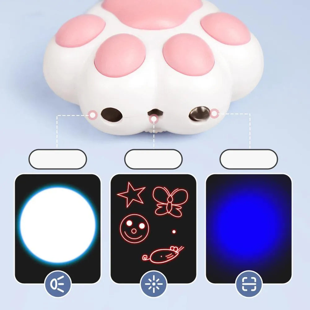 USB rechargeable infrared cat teaser keychain with lighting function in black or pink colour