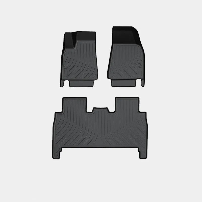 Tesla Model X waterproof TPE rubber floor mats and trunk liner set for vehicle interior protection