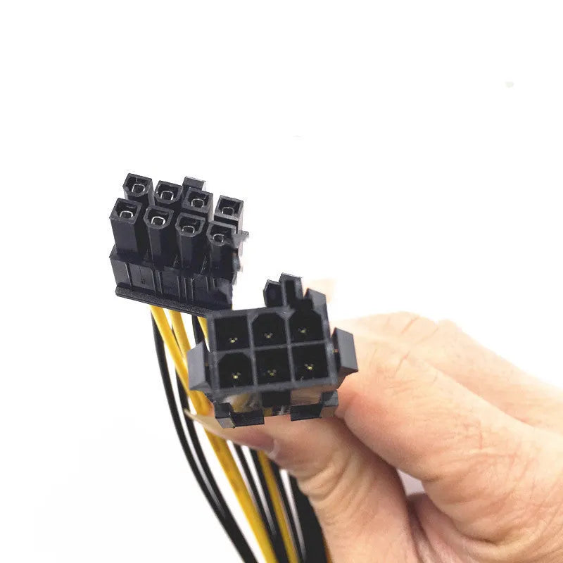 20cm 6P to 8P black extension cable for graphics card power connection