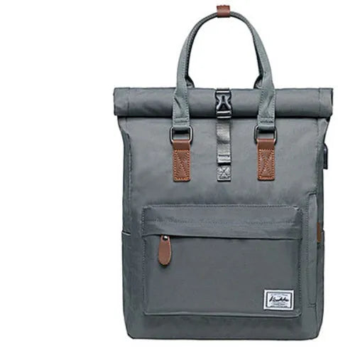 20L polyester casual backpack with computer compartment in black, dark grey, or green