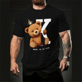 Men's loose-fitting short sleeve shirt with a colourful cartoon 3D print design.