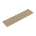 Japanese-style linen-look polyester stair mat on wooden stairs in camel colour with rubber backing