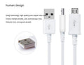 Black and white Android Micro USB universal data cable for phone charging and data transfer.