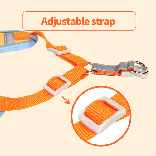 Adjustable dog haulage rope harness in multiple colours with chest strap attachment