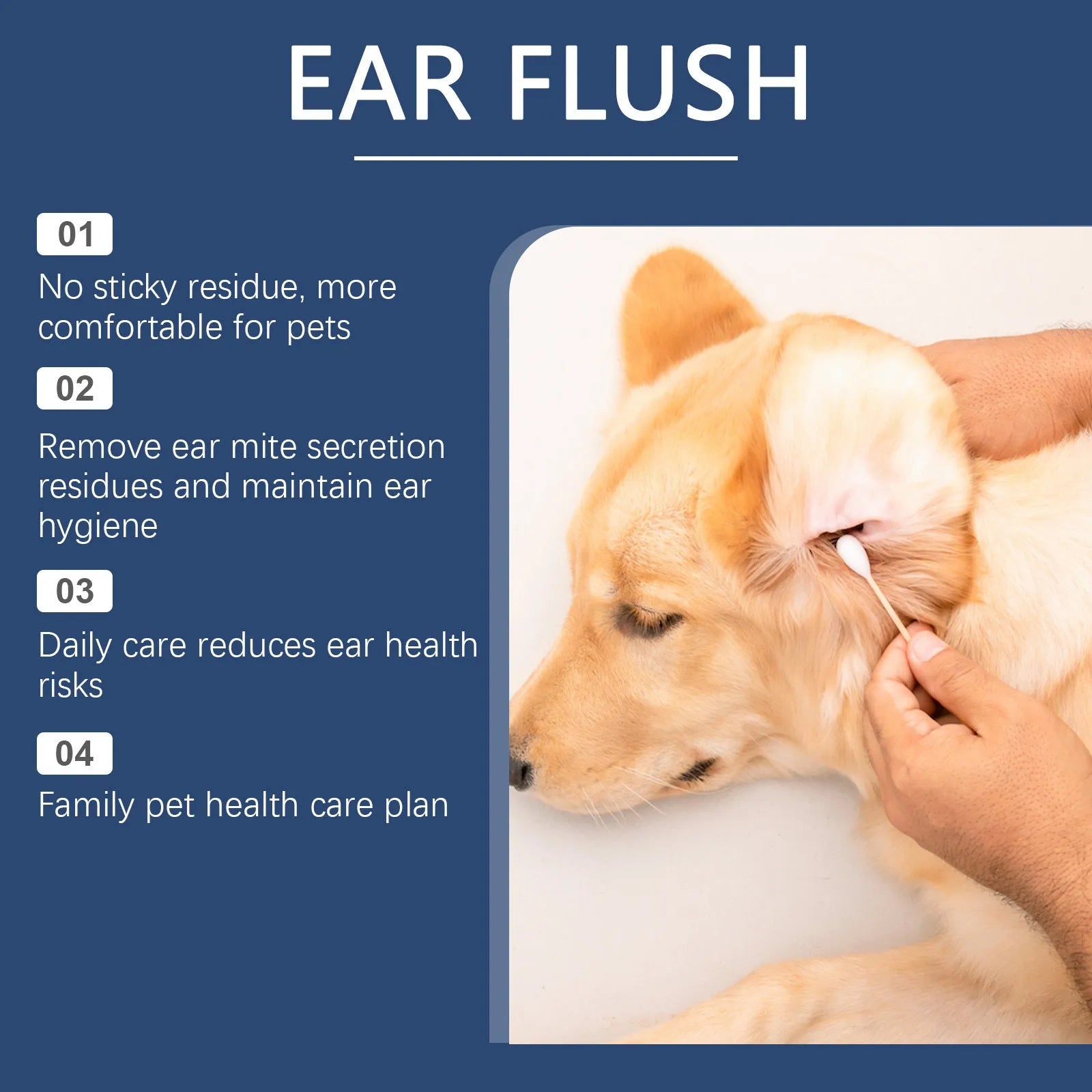 100ml bottle of veterinary-formulated ear cleaner for dogs and cats showing gentle earwax removal application