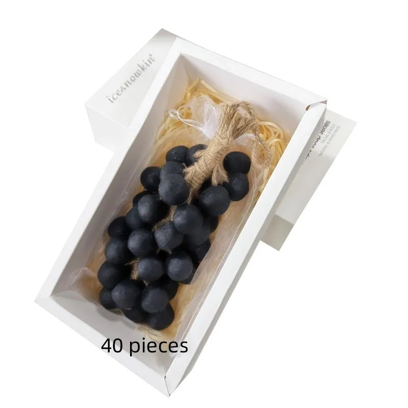 Handmade grape and litchi cleansing soap bars, 120g each, in gift box and mesh bag bulk packaging.