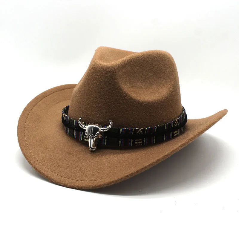 Western cowboy hat with bell crown in multiple colour options on a neutral background.