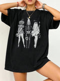 Loose fit cotton short sleeve t-shirt with round neck in black green grey or orange for men and women