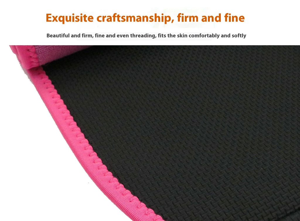 Adjustable neoprene lumbar support belt for fitness and running in black, blue, or pink.