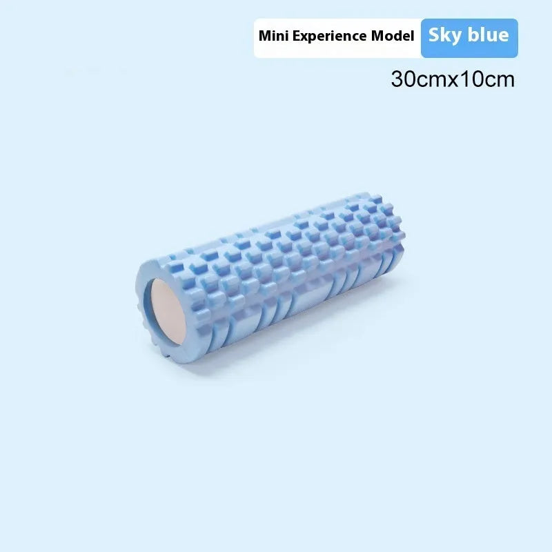 EVA foam roller for fitness in multiple colours and sizes including black, grey, pink, and blue