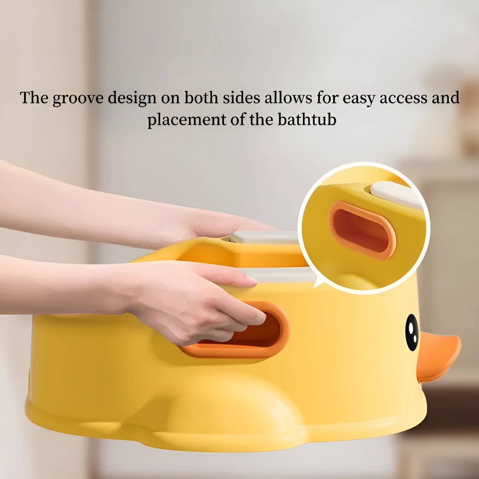 Duck-shaped PVC bathtub for dogs and cats in blue, pink or yellow colour