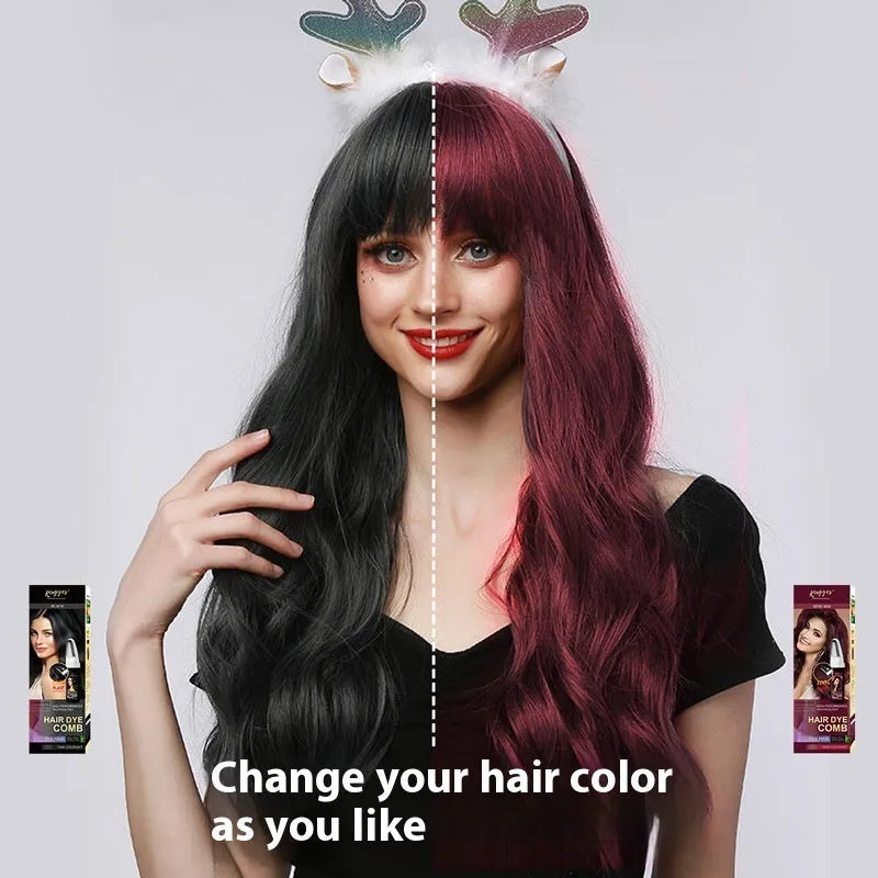 200ml tube of hair dye cream in a choice of Brown, Wine Red, or Dark Brown.