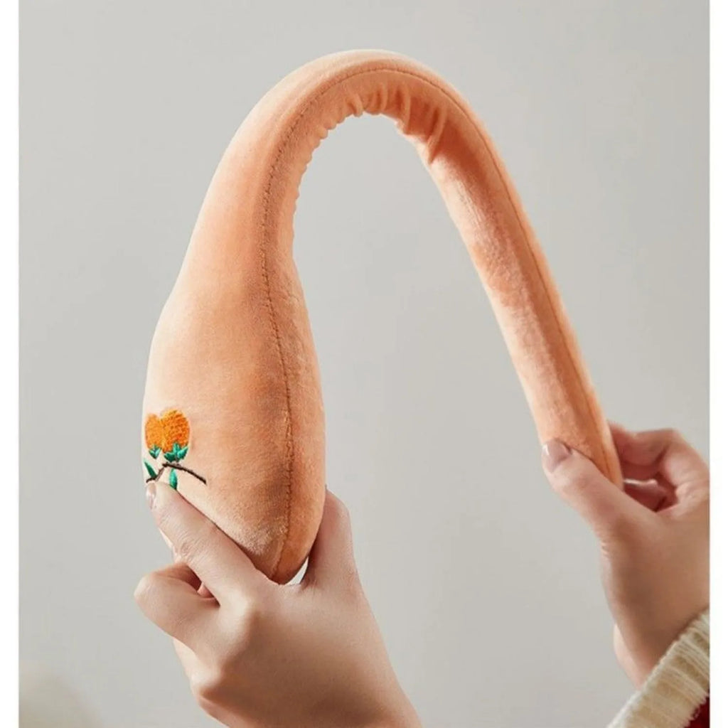 48cm long back pounding massage stick with zipper closure in meridian flap persimmon style