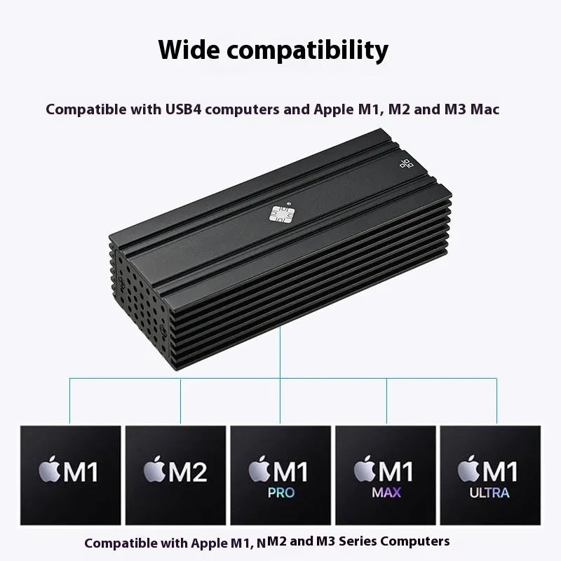 Black Leyu USB4 to RJ45 10 gigabit network adapter with 20cm cable on a desk