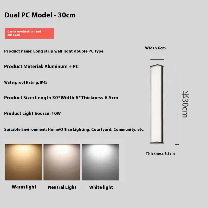 Modern simple outdoor wall lamp for villa hotel courtyard entrance lighting