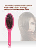 Ring tooth hair extension comb with airbag design measuring 22cm by 6cm in black or pink ABS plastic