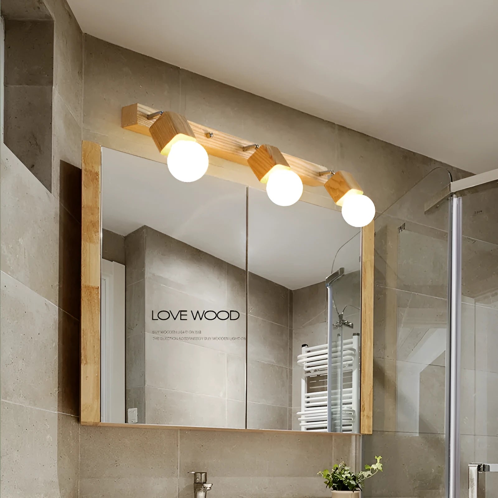 24cm diameter mirror cabinet LED wall lamp with single head design