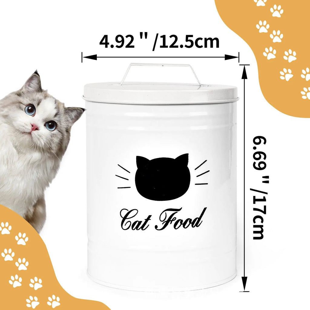 Round iron sheet storage bucket with black inner box showing American style moisture-proof design