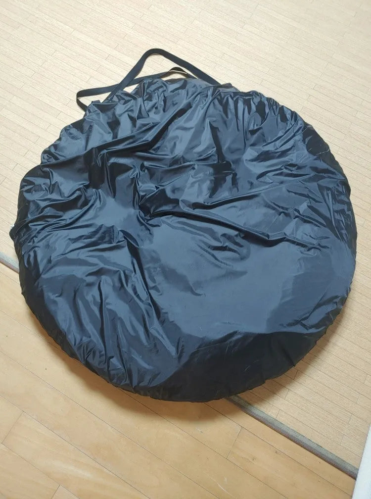 Black pop-up car tail tent with quick-throw setup and 200cm dimensions for 3-4 person camping