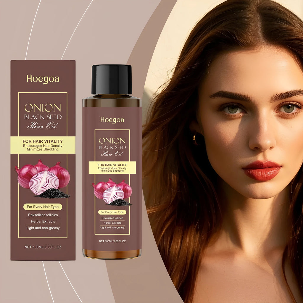 100ml bottle of nourishing hair essential oil with accessories and box