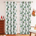 Christmas Forest polyester punching shading curtain in modern simple style with high sunshade function and multiple size options for window decoration