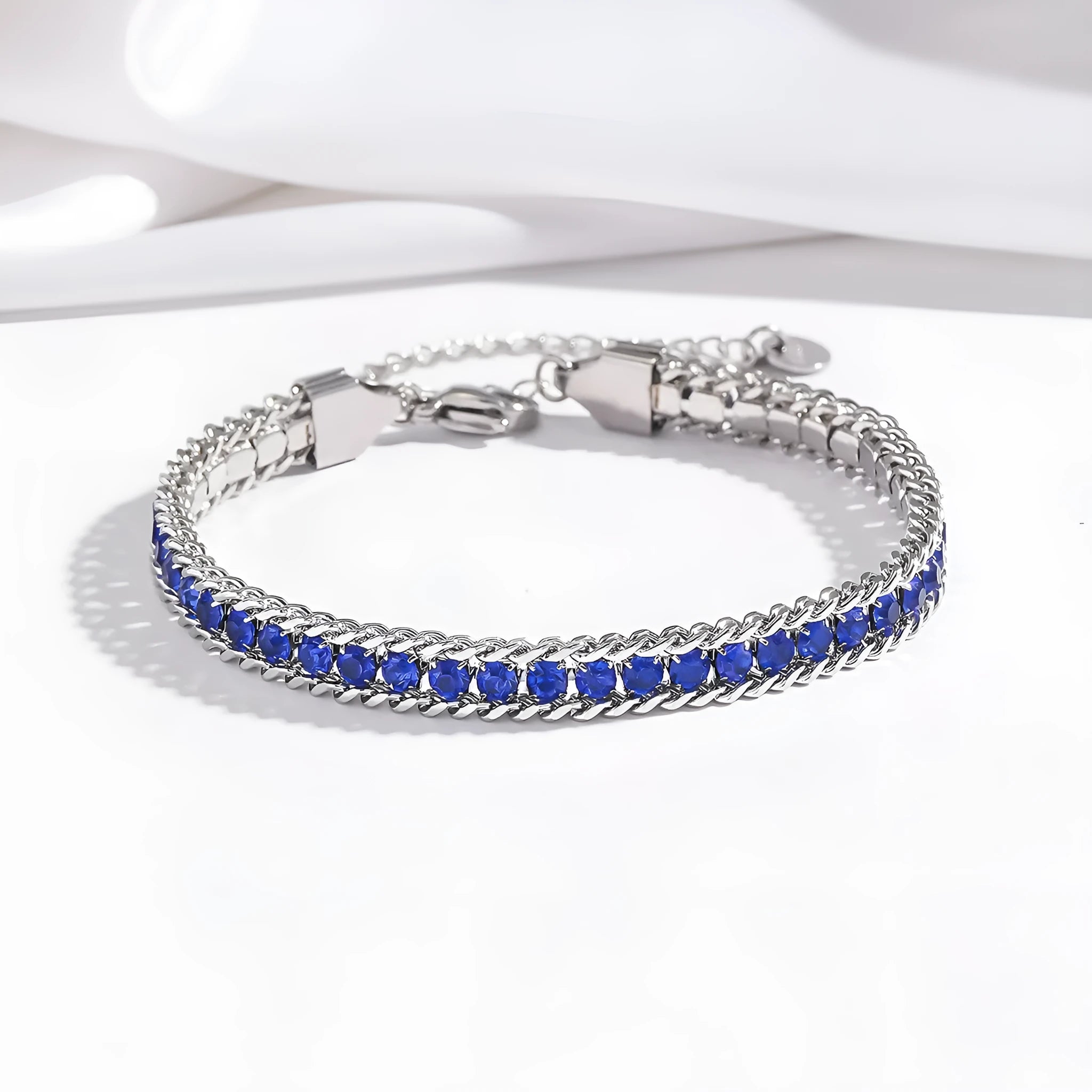 Women's full diamond stainless steel bracelet in TT0269 colour with electroplated finish