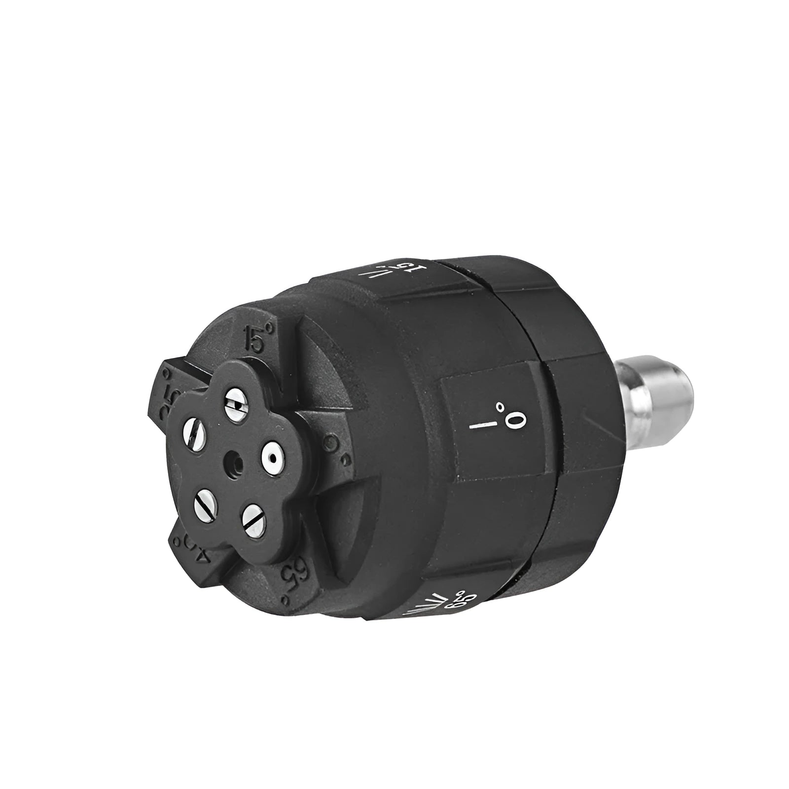 Five-in-one multifunction spray nozzle for high-pressure water guns with five spray pattern settings