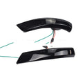 Ford Focus Mondeo rearview mirror waterfall light in yellow or yellow and blue options