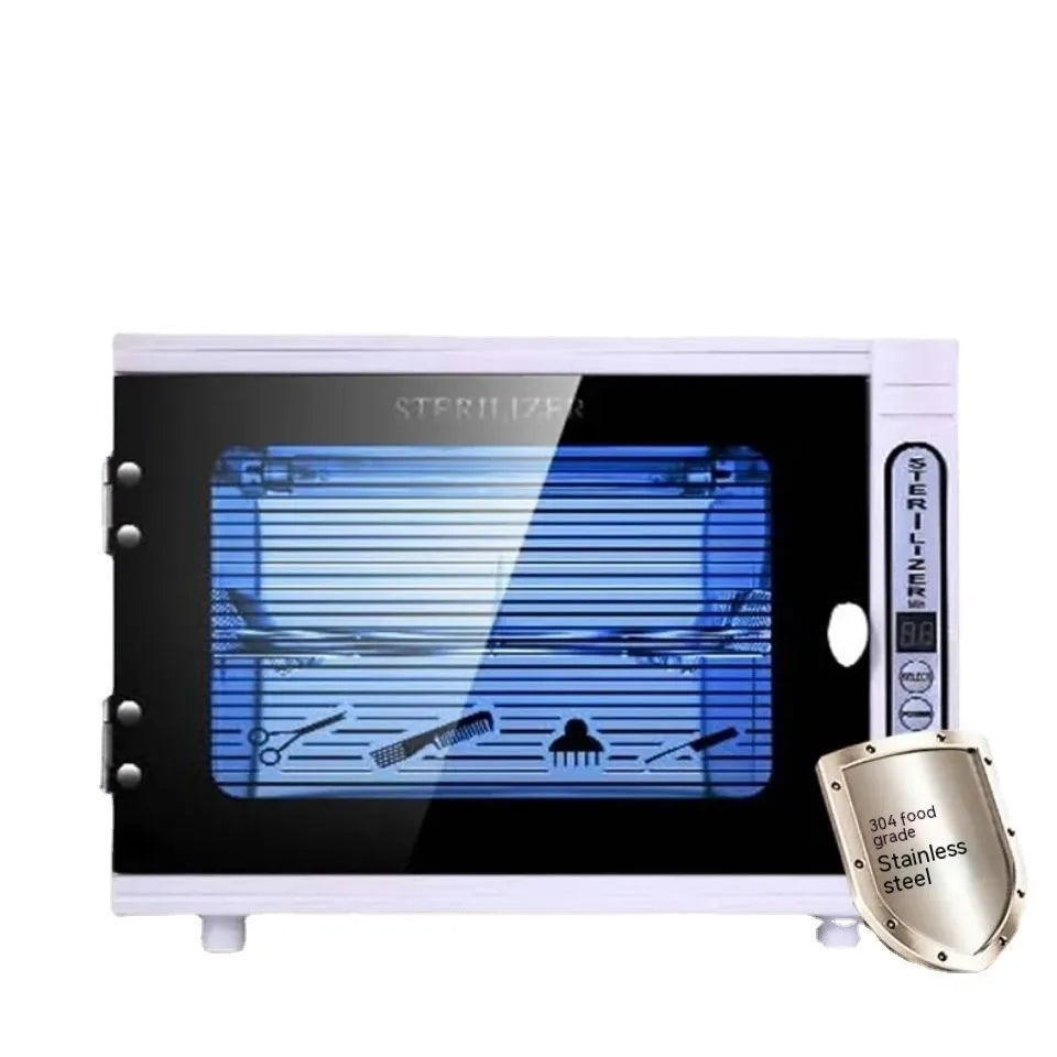 Small silver ultraviolet sterilizer for beauty and barber tool sanitation