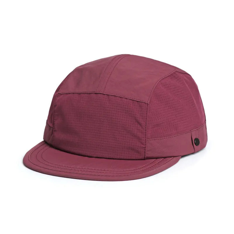 Breathable polyester dome cap in army green with quick-drying fabric and sun protection brim