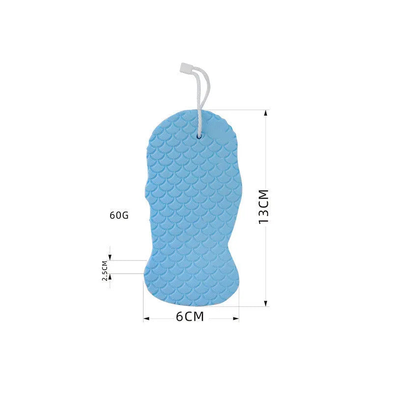 White 3D bath ball with fish scale pattern for body exfoliation