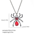Dark Halloween necklace with zinc alloy electroplated pendant showing spider web and bat designs on regular chain