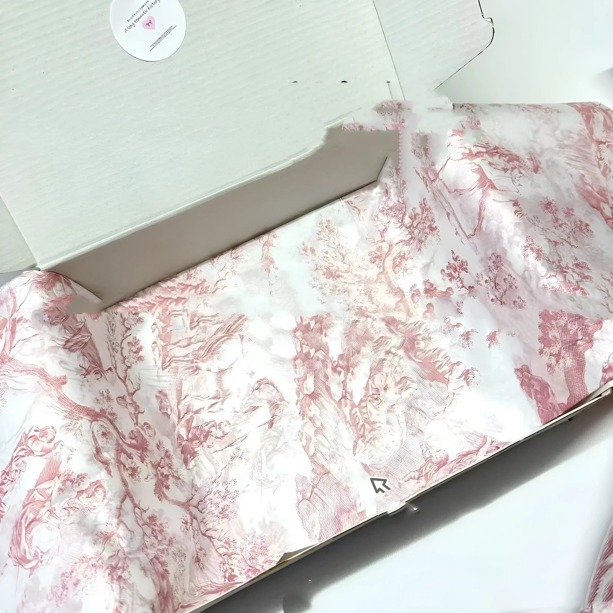 French romance vintage style tissue paper 50x70cm pink purple and green purple decorative gift wrapping
