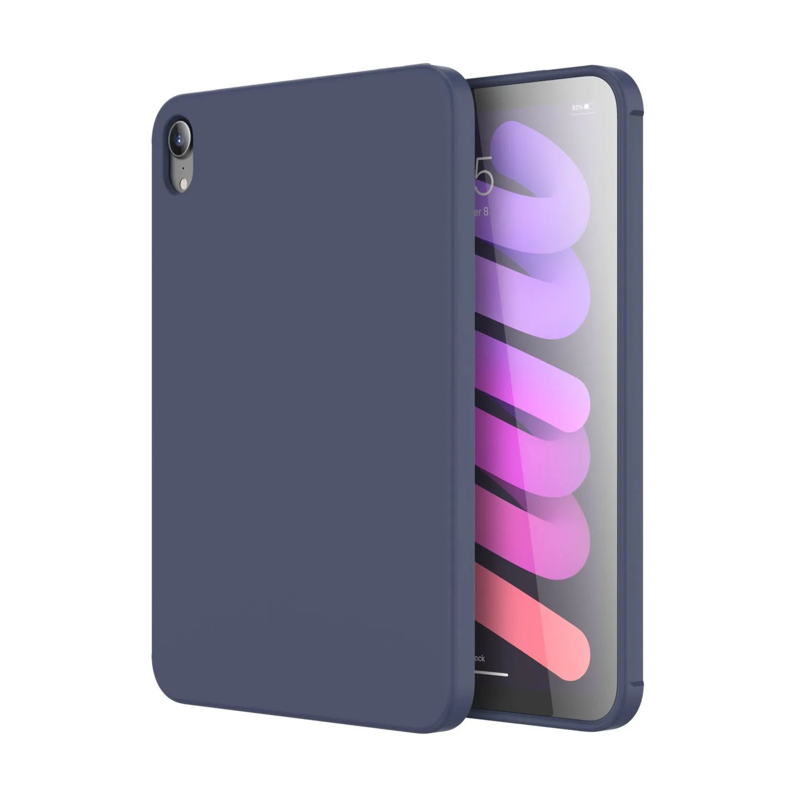 Soft silicone protective case for iPad, shown in a solid colour, featuring a full wrap-around back cover design.