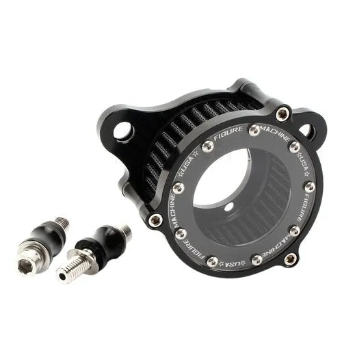 CNC aluminium motorcycle air filter with transparent glass element for Harley Davidson XL883 1200 48 models