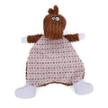 Soft velvet pet toy shaped like a fox elephant with sound activation for cats and dogs