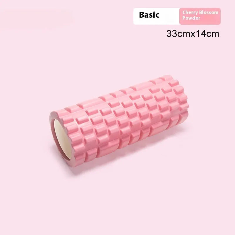 EVA foam roller for fitness in multiple colours and sizes including black, grey, pink, and blue