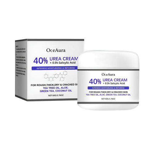 50g tube of anti-cracking hand and foot cream with urea and botanical extracts.